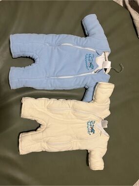 Magic Merlin Baby Sleepsuit in Blue (Large) and Yellow (Small)